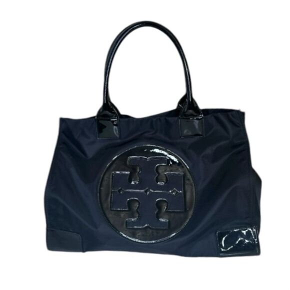 TORY BURCH Black Nylon Ella Tote New - Picture 2 of 13